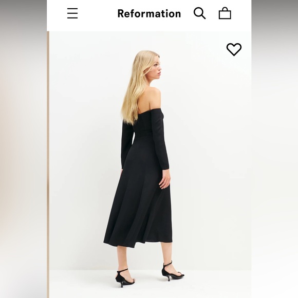 Reformation Ballari Dress size 4 black - Picture 4 of 7